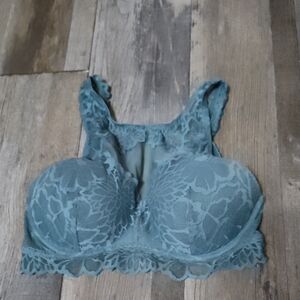 5/$25 SALE PINK Victoria's Secret Lace Full-Coverage Bralette in Dusty Teal
